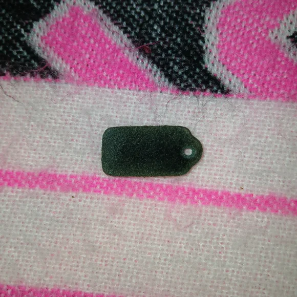 Coach Black Leather Tag Charm with Embossed Logo - Picture 3 of 4